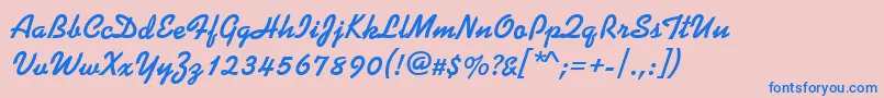 KaleidoscopeRegular Font – Blue Fonts on Pink Background