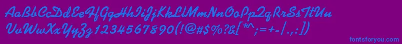 KaleidoscopeRegular-fontti – siniset fontit violetilla taustalla