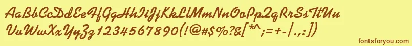 KaleidoscopeRegular Font – Brown Fonts on Yellow Background