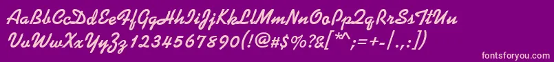 KaleidoscopeRegular Font – Pink Fonts on Purple Background