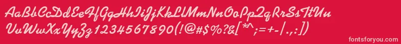 KaleidoscopeRegular Font – Pink Fonts on Red Background