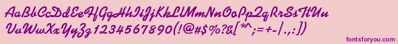 KaleidoscopeRegular Font – Purple Fonts on Pink Background