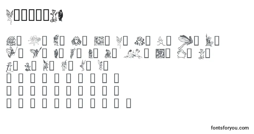 Czcionka FaerieTM – alfabet, cyfry, specjalne znaki