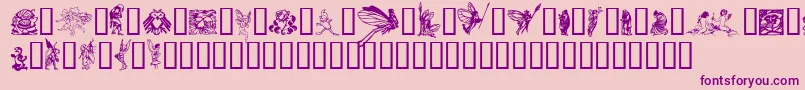 FaerieTM Font – Purple Fonts on Pink Background