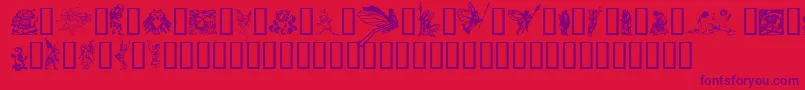FaerieTM Font – Purple Fonts on Red Background