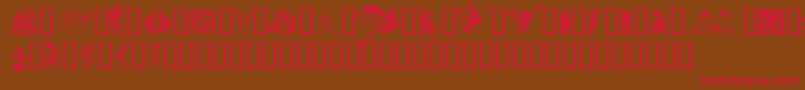 FaerieTM Font – Red Fonts on Brown Background