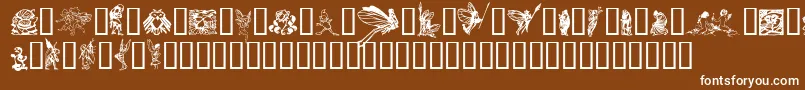 Шрифт FaerieTM – белые шрифты на коричневом фоне