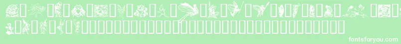 FaerieTM Font – White Fonts on Green Background
