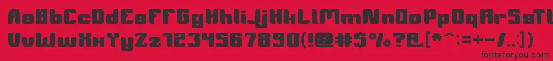 Symbolism Font – Black Fonts on Red Background