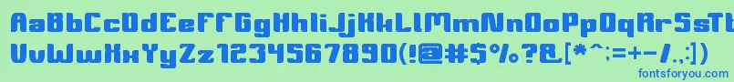 Symbolism Font – Blue Fonts on Green Background