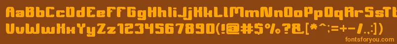 Symbolism Font – Orange Fonts on Brown Background