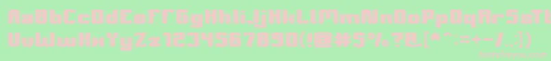 Symbolism Font – Pink Fonts on Green Background