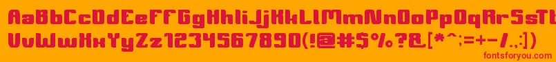 Symbolism Font – Red Fonts on Orange Background