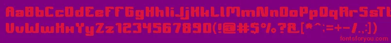 Symbolism-fontti – punaiset fontit violetilla taustalla
