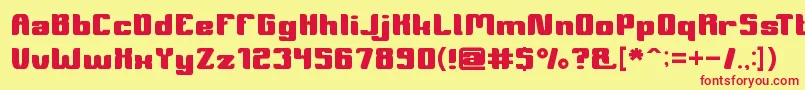 Symbolism Font – Red Fonts on Yellow Background