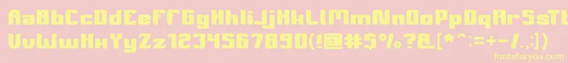 Symbolism Font – Yellow Fonts on Pink Background