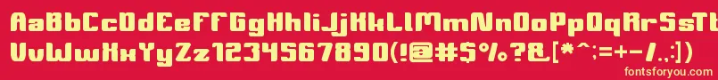 Symbolism Font – Yellow Fonts on Red Background
