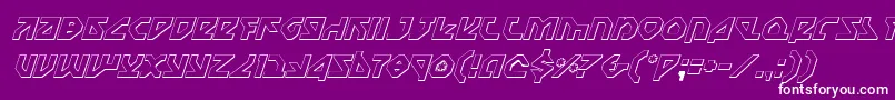 Nostromo3DItalic Font – White Fonts on Purple Background