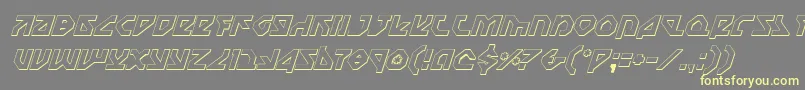 Nostromo3DItalic Font – Yellow Fonts on Gray Background