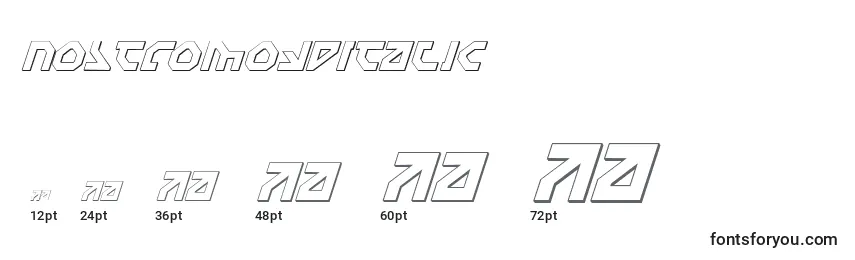 Nostromo3DItalic Font Sizes