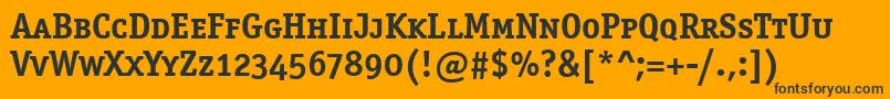 OfficinaserscitcttРџРѕР»СѓР¶РёСЂРЅС‹Р№ Font – Black Fonts on Orange Background