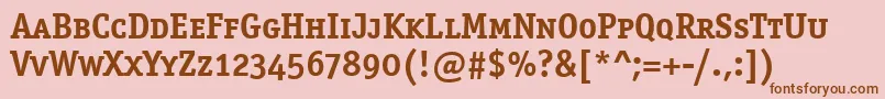 OfficinaserscitcttРџРѕР»СѓР¶РёСЂРЅС‹Р№ Font – Brown Fonts on Pink Background