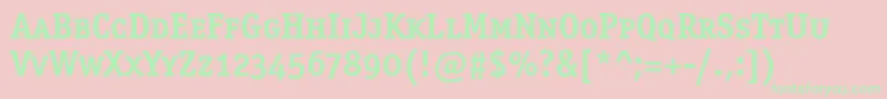 OfficinaserscitcttРџРѕР»СѓР¶РёСЂРЅС‹Р№ Font – Green Fonts on Pink Background