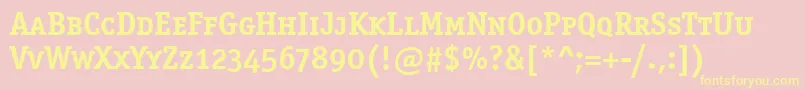 OfficinaserscitcttРџРѕР»СѓР¶РёСЂРЅС‹Р№ Font – Yellow Fonts on Pink Background