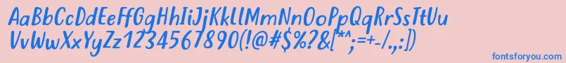 fuente JustTellMeWhatRegularItalicVersion2 – Fuentes Azules Sobre Fondo Rosa