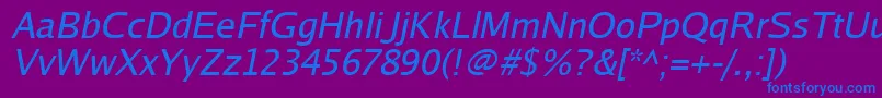 Luxisri Font – Blue Fonts on Purple Background