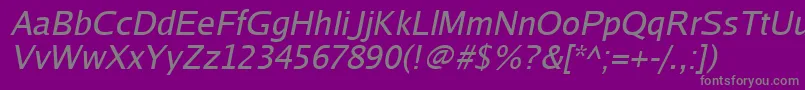 Luxisri Font – Gray Fonts on Purple Background