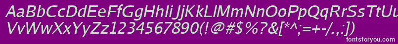 Luxisri Font – Green Fonts on Purple Background