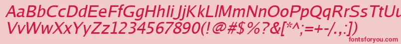 Luxisri Font – Red Fonts on Pink Background