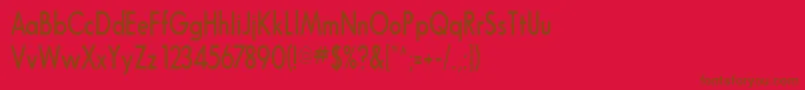 FuturaNarrowBold Font – Brown Fonts on Red Background