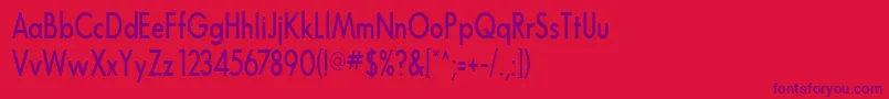 FuturaNarrowBold Font – Purple Fonts on Red Background