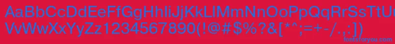 Prg55Ac Font – Blue Fonts on Red Background