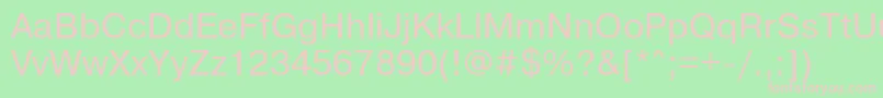 Prg55Ac Font – Pink Fonts on Green Background