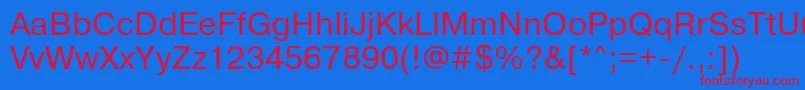 Prg55Ac Font – Red Fonts on Blue Background