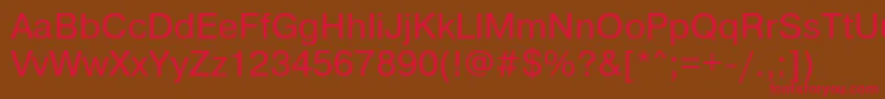 Prg55Ac Font – Red Fonts on Brown Background