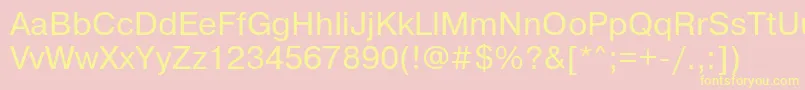Prg55Ac Font – Yellow Fonts on Pink Background