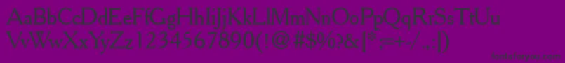 Fonte CheltydbNormal – fontes pretas em um fundo violeta