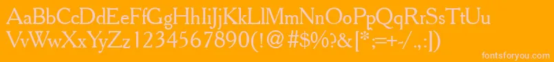 Police CheltydbNormal – polices roses sur fond orange