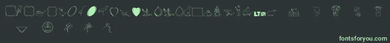 Шрифт Calikatspathdrawslt – зелёные шрифты на чёрном фоне