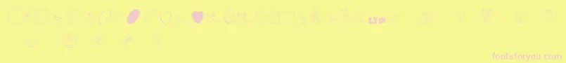 Calikatspathdrawslt Font – Pink Fonts on Yellow Background