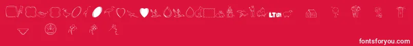 Calikatspathdrawslt Font – White Fonts on Red Background