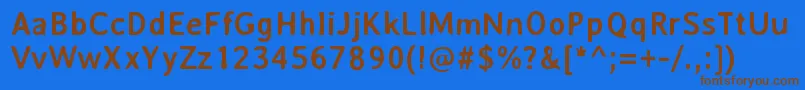 AveriasansBold Font – Brown Fonts on Blue Background