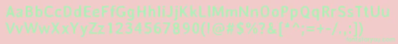 AveriasansBold-fontti – vihreät fontit vaaleanpunaisella taustalla