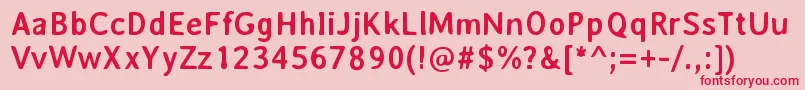 Police AveriasansBold – polices rouges sur fond rose