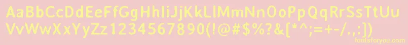 AveriasansBold Font – Yellow Fonts on Pink Background