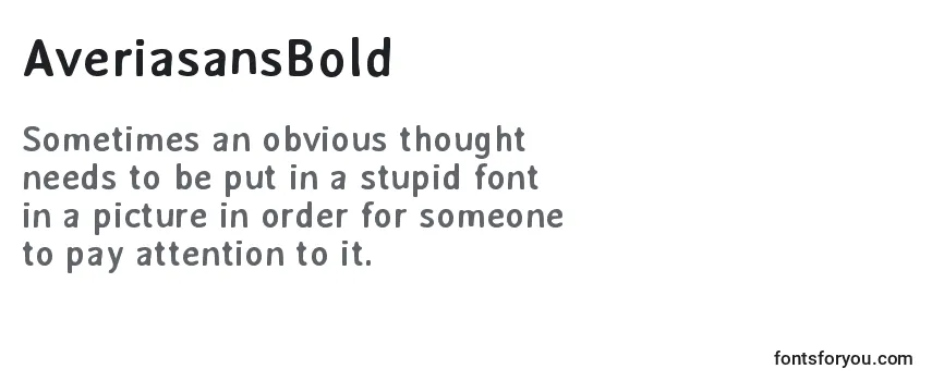 Review of the AveriasansBold Font